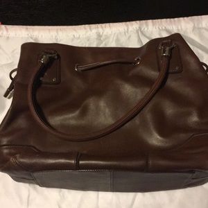 Cole Haan brown leather satchel/shoulder bag